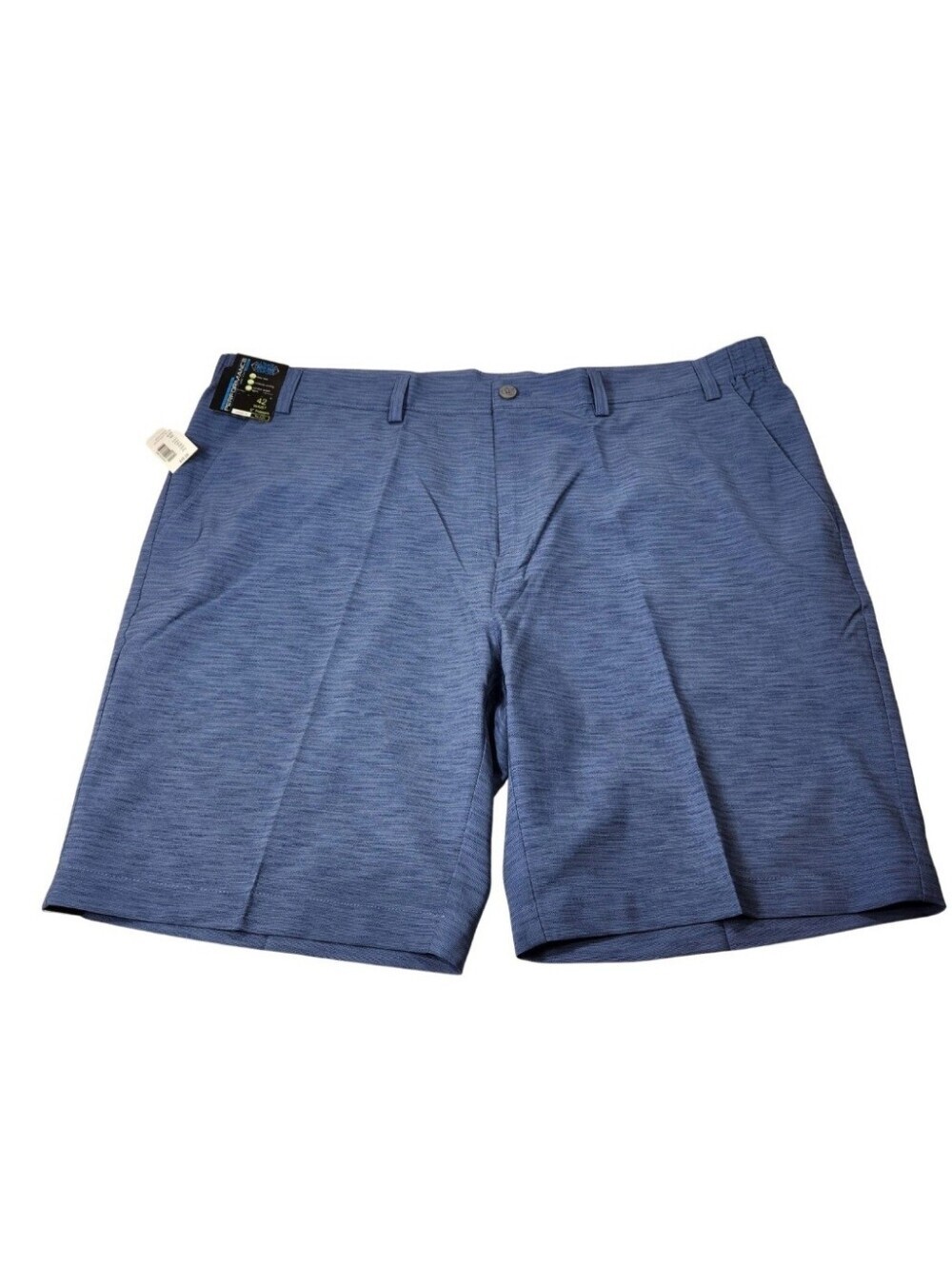 Roundtree Yorke Mens Size 42 Performance Flat Front Shorts  Classic Fit Blue 05